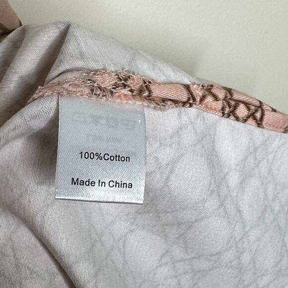 TUCKERNUCK Petal Cane Winnie Blouse Ruffle Pink Tan Sz M {3Z11} - Picture 6 of 6